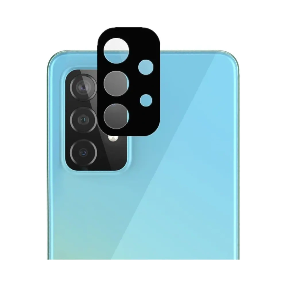 Szkło hartowane Bizon Glass Edge - [2 PACK] + ochrona na obiektyw Samsung Galaxy A52s 5G A52 4G/5G czarne