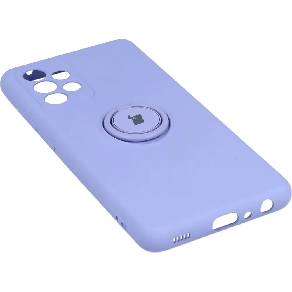 Etui Bizon Case Silicone Ring do Samsung Galaxy A52s / A52 5G/4G fioletowe
