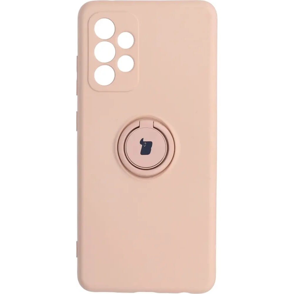 Etui Bizon Case Silicone Ring do Samsung Galaxy A52s / A52 5G/4G jasnoróżowe