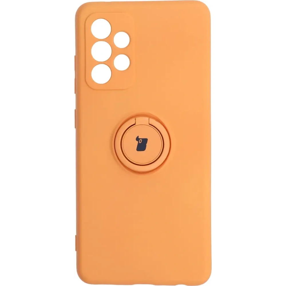 Etui Bizon Case Silicone Ring do Samsung Galaxy A52s / A52 5G/4G pomarańczowe