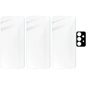 Kup Bizon Glas Klar gehärtetes Glas - 3 Stück + Linsenglas Samsung Galaxy A52s 5G A52 4G/5G - BIZ1108 - {ean13} - Sklep Home Screen