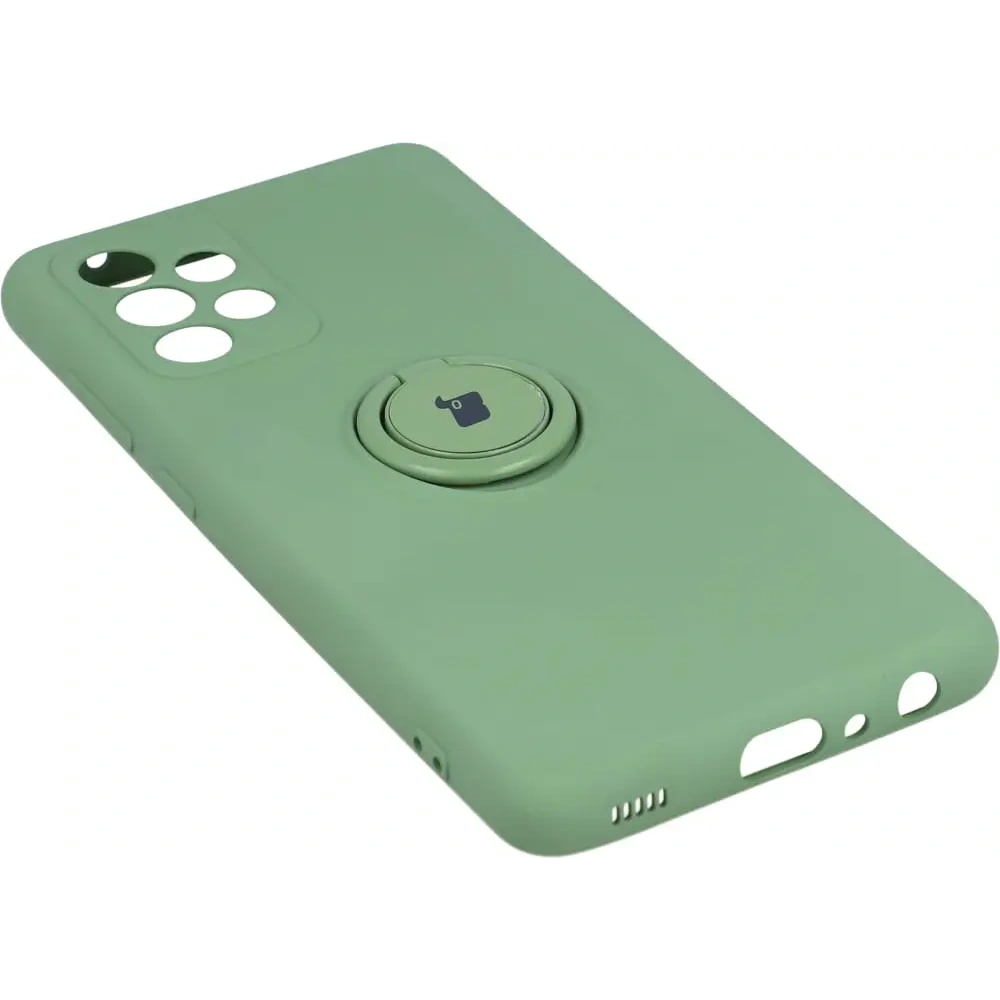 Etui Bizon Case Silicone Ring do Samsung Galaxy A52s / A52 5G/4G jasnozielone