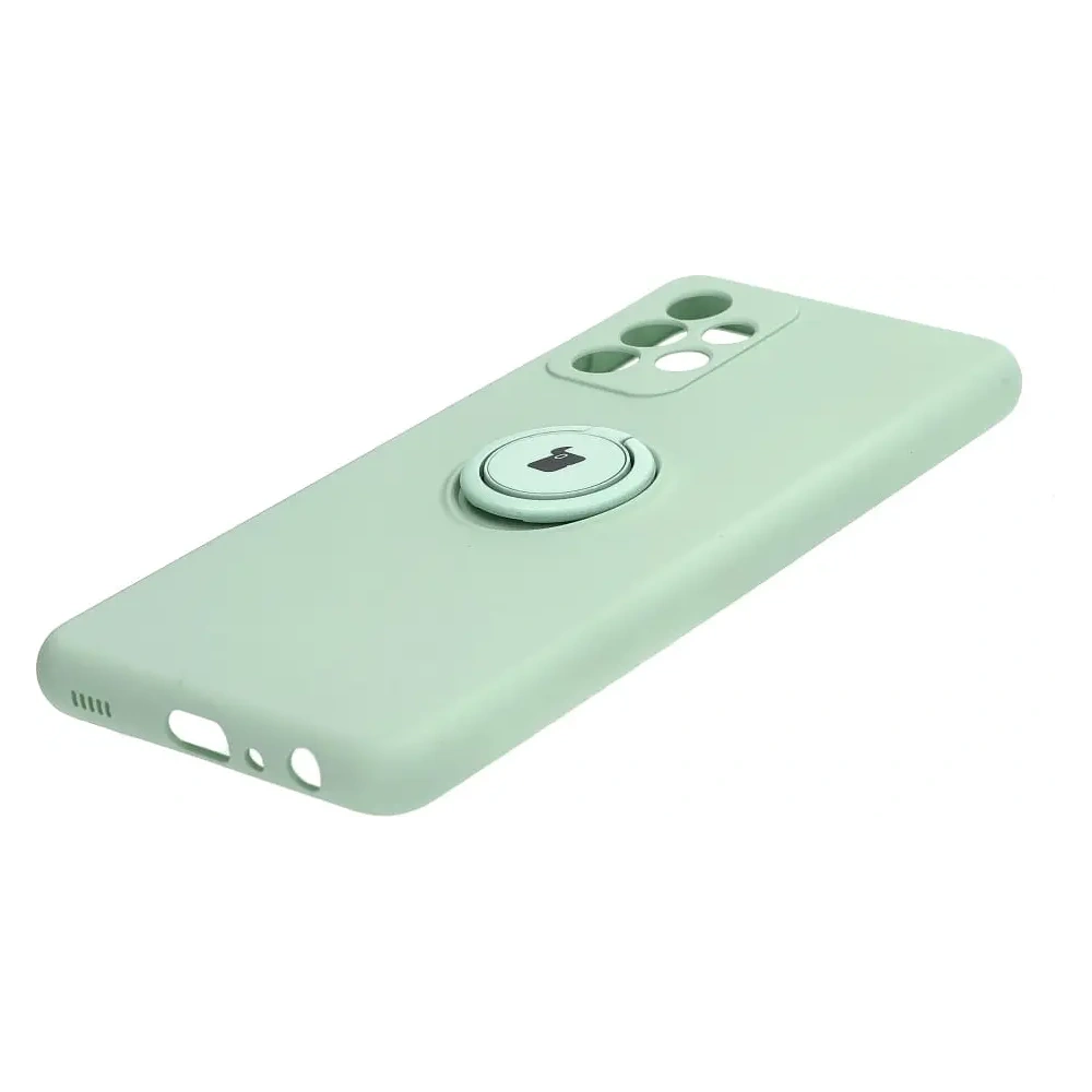 Etui Bizon Case Silicone Ring do Samsung Galaxy A52s / A52 5G/4G turkusowe