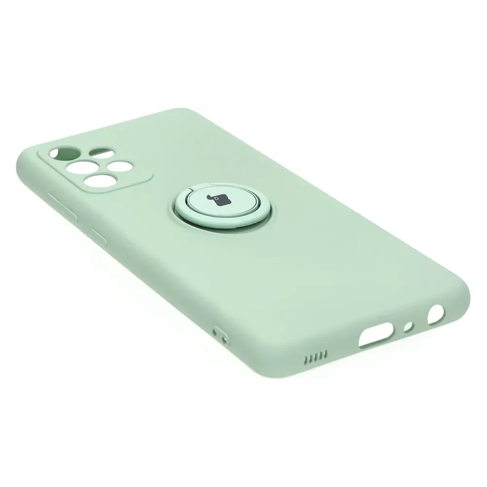 Etui Bizon Case Silicone Ring do Samsung Galaxy A52s / A52 5G/4G turkusowe