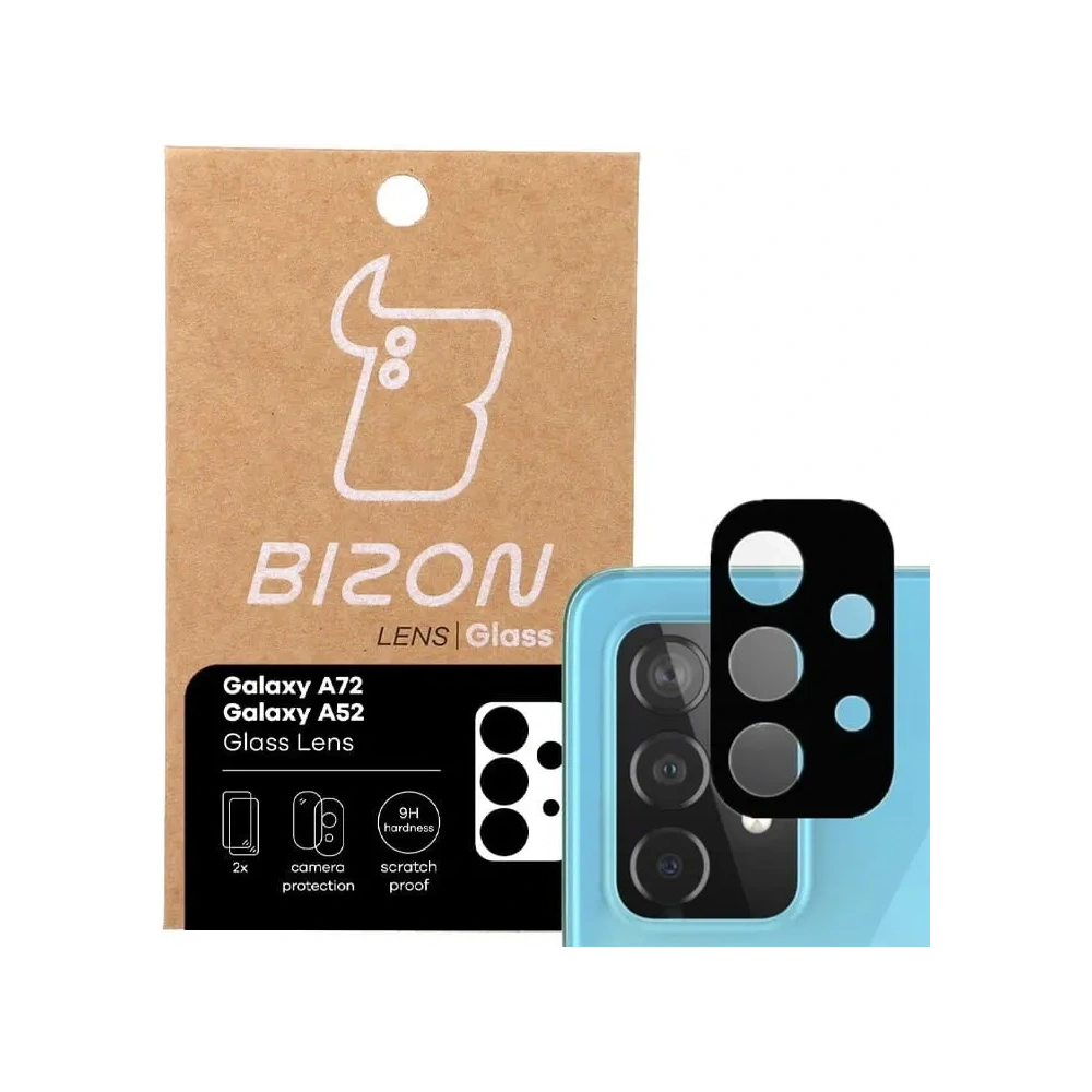Szkło na aparat Bizon Glass Lens do Samsung Galaxy A52s 5G A52 4G/5G A72 4G/5G [2 PACK]