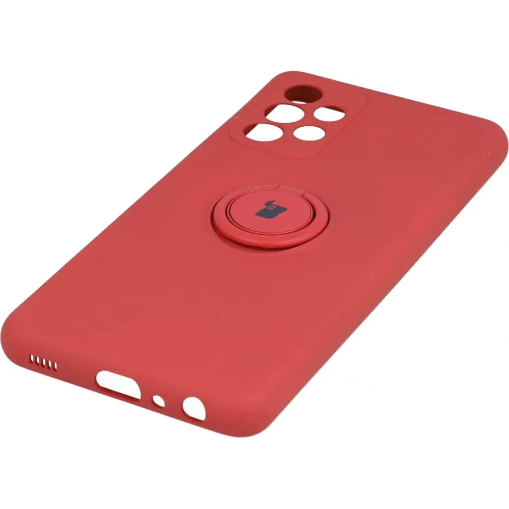 Etui Bizon Case Silicone Ring do Samsung Galaxy A52s / A52 5G/4G ciemny róż