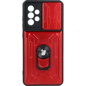 Kup Etui Bizon Case Camshield Card Slot Ring do Galaxy A52s 5G, A52 4G/5G, czerwone - BIZ7482 - {ean13} - Sklep Home Screen
