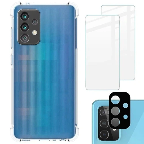 Kup Bizon Case Clear Pack carcasă + 2x sticlă pentru ecran + sticlă pentru lentilă Samsung Galaxy A52s 5G A52 5G/4G transparentă - BIZ1118 - {ean13} - Sklep Home Screen