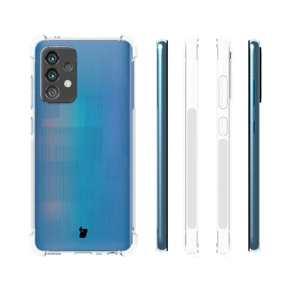 Etui + 2x szkło na ekran + obiektyw Bizon Case Clear Pack do Samsung Galaxy A52s 5G A52 5G/4G przezroczyste