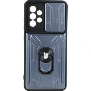 Bizon Case Camshield Kártyafoglalatos Gyűrű Samsung Galaxy A52s 5G A52 4G/5G szürke