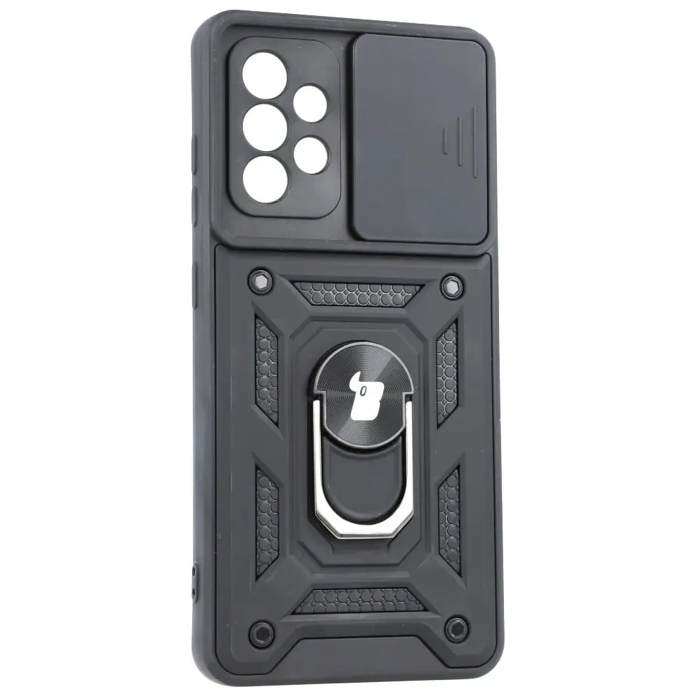 Etui Bizon Case CamShield Ring do Samsung Galaxy A52s 5G A52 4G/5G czarne