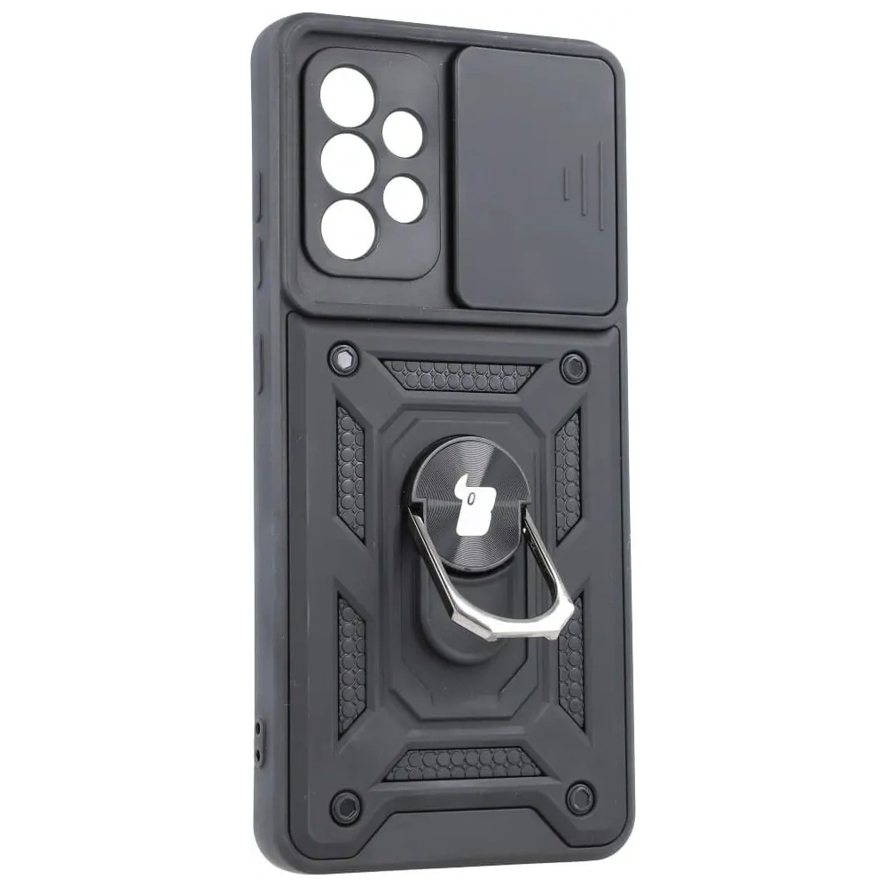 Etui Bizon Case CamShield Ring do Samsung Galaxy A52s 5G A52 4G/5G czarne