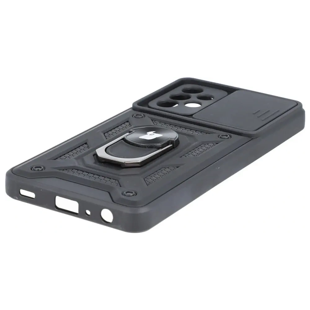 Etui Bizon Case CamShield Ring do Samsung Galaxy A52s 5G A52 4G/5G czarne