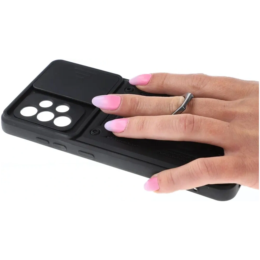 Etui Bizon Case CamShield Ring do Samsung Galaxy A52s 5G A52 4G/5G czarne