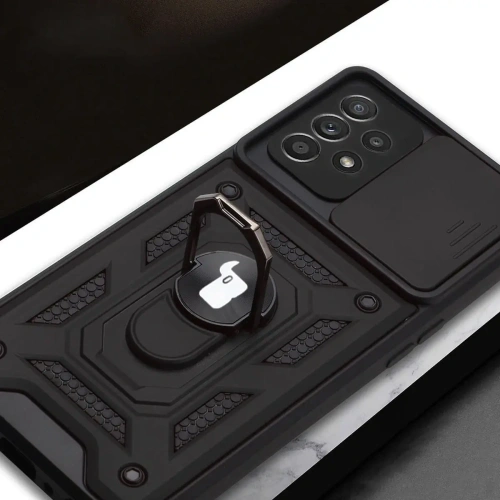 Kup Bizon Case CamShield Ring Samsung Galaxy A52s 5G A52 4G/5G fekete - BIZ7484 - {ean13} - Sklep Home Screen