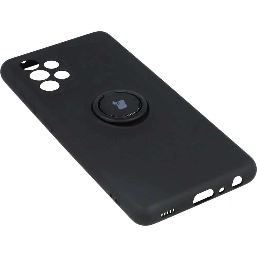 Etui Bizon Case Silicone Ring do Samsung Galaxy A52s 5G / A52 5G / A52 4G czarne