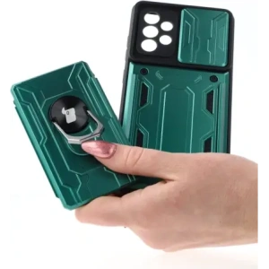 Kup Bizon Case Camshield Card Slot Ring Samsung Galaxy A52s 5G A52 4G/5G verde deschis - BIZ7486 - {ean13} - Sklep Home Screen