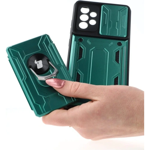 Kup Bizon Case Camshield Card Slot Ring Samsung Galaxy A52s 5G A52 4G/5G verde deschis - BIZ7486 - {ean13} - Sklep Home Screen