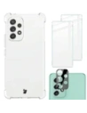 Bizon Case Clear Pack case + 2x screen glass + lens glass Samsung Galaxy A53 5G clear