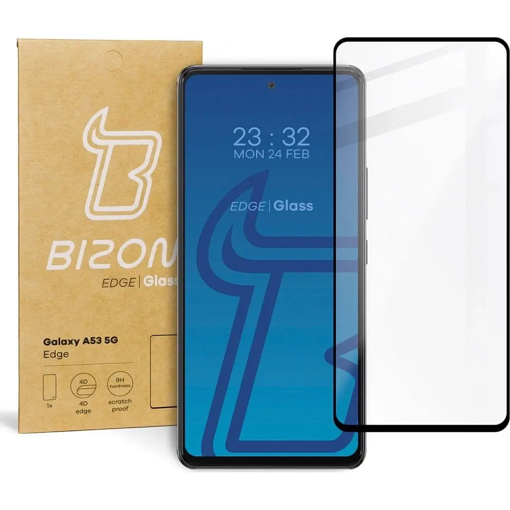 Szkło hartowane Bizon Glass Edge do Samsung Galaxy A53 5G czarne