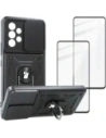 Bizon Case Camshield Pack Hülle + 2x Bildschirmglas Samsung Galaxy A53 5G schwarz