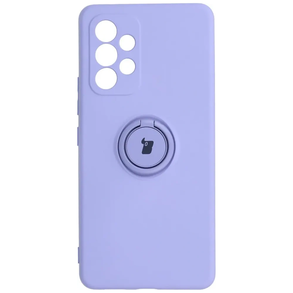 Etui Bizon Case Silicone Ring do Samsung Galaxy A53 5G jasnofioletowe