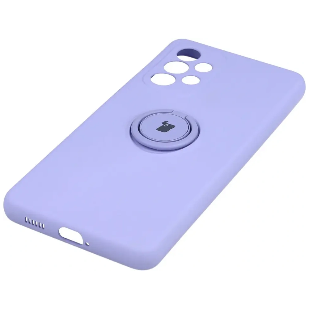 Etui Bizon Case Silicone Ring do Samsung Galaxy A53 5G jasnofioletowe