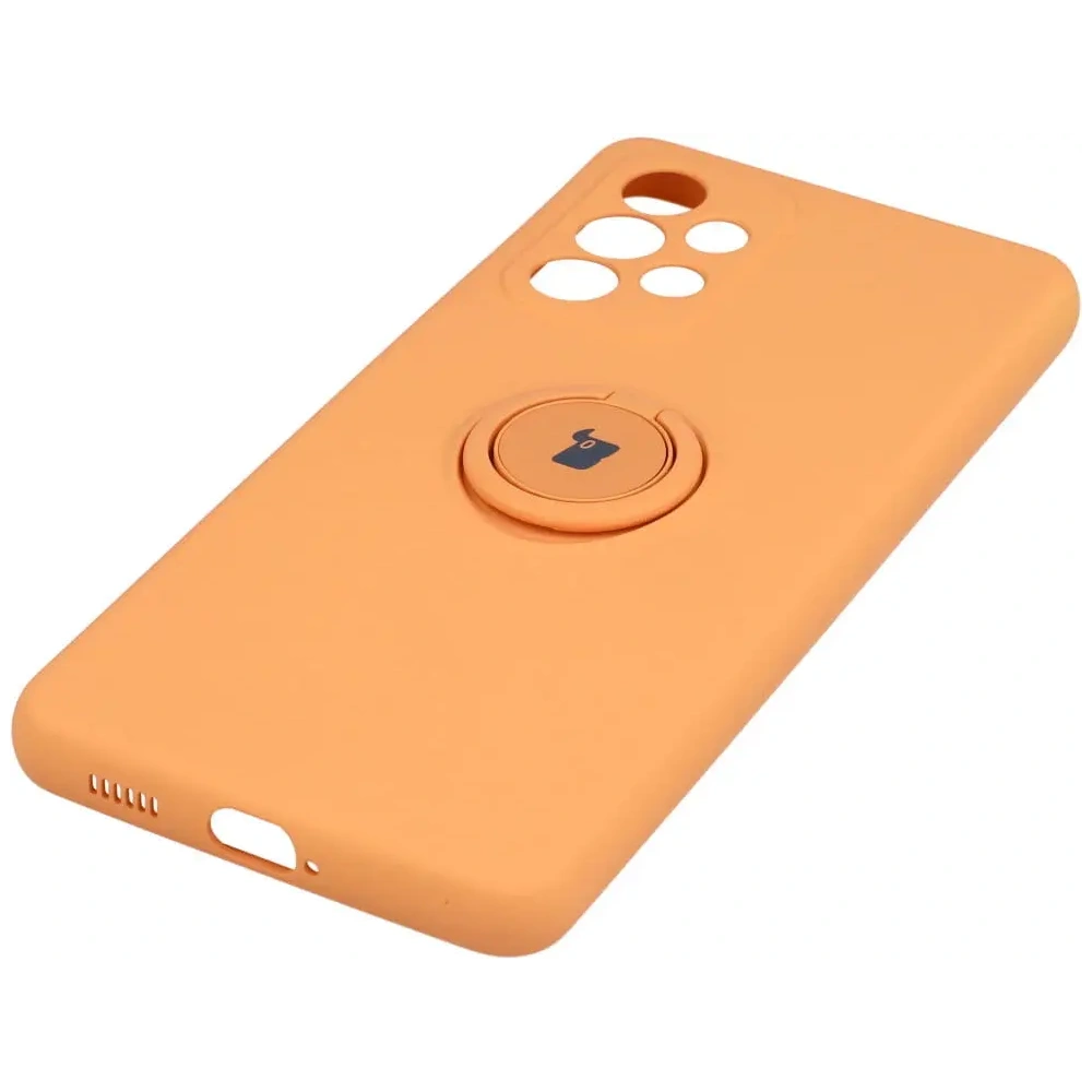 Etui Bizon Case Silicone Ring do Samsung Galaxy A53 5G pomarańczowe