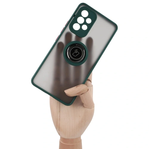 Buy Bizon Case Hybrid Ring Samsung Galaxy A53 5G smoky with a dark green frame - BIZ7499 - {ean13} - Home Screen Store Europe