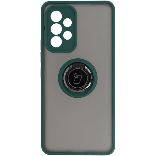 Buy Bizon Case Hybrid Ring Samsung Galaxy A53 5G smoky with a dark green frame - BIZ7499 - {ean13} - Home Screen Store Europe