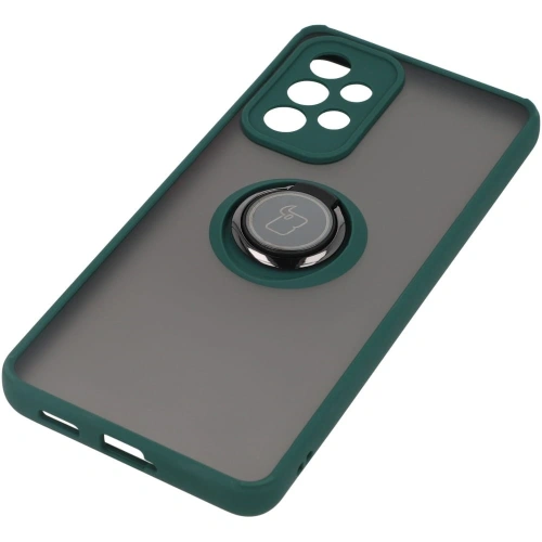 Buy Bizon Case Hybrid Ring Samsung Galaxy A53 5G smoky with a dark green frame - BIZ7499 - {ean13} - Home Screen Store Europe