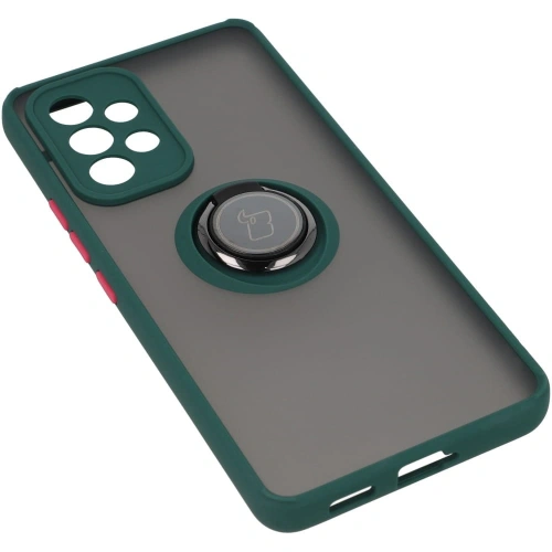 Buy Bizon Case Hybrid Ring Samsung Galaxy A53 5G smoky with a dark green frame - BIZ7499 - {ean13} - Home Screen Store Europe