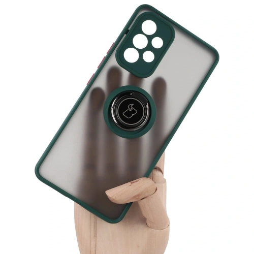 Buy Bizon Case Hybrid Ring Samsung Galaxy A53 5G smoky with a dark green frame - BIZ7499 - {ean13} - Home Screen Store Europe