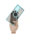 Bizon Case Hybrid Ring Samsung Galaxy A53 5G smoky with a light blue frame