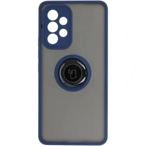 Kup Etui z uchwytem na palec Bizon Case Hybrid Ring do Samsung Galaxy A53 5G kouřové s modrým rámem - BIZ1154 - {ean13} - Sklep Home Screen