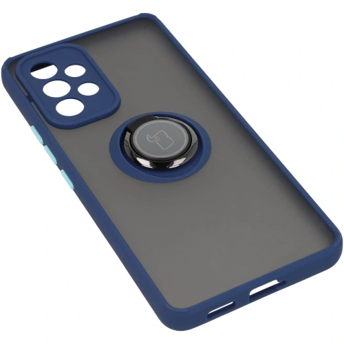 Buy Bizon Case Hybrid Ring Samsung Galaxy A53 5G smoky with a navy blue frame - BIZ1154 - {ean13} - Home Screen Store Europe