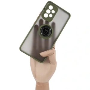 Bizon Case Hybrid Ring Samsung Galaxy A53 5G füstös zöld kerettel