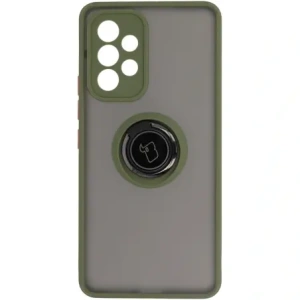 Buy Bizon Case Hybrid Ring Samsung Galaxy A53 5G smoky with a green frame - BIZ7506 - {ean13} - Home Screen Store Europe
