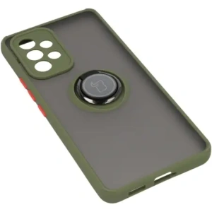 Bizon Case Hybrid Ring Samsung Galaxy A53 5G füstös zöld kerettel
