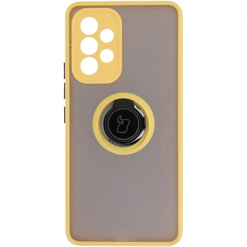 Buy Bizon Case Hybrid Ring Samsung Galaxy A53 5G smoky with a yellow frame - BIZ7507 - {ean13} - Home Screen Store Europe