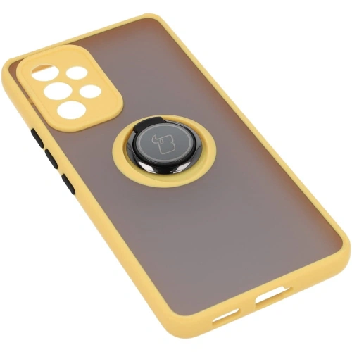 Buy Bizon Case Hybrid Ring Samsung Galaxy A53 5G smoky with a yellow frame - BIZ7507 - {ean13} - Home Screen Store Europe
