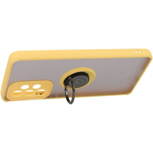 Buy Bizon Case Hybrid Ring Samsung Galaxy A53 5G smoky with a yellow frame - BIZ7507 - {ean13} - Home Screen Store Europe