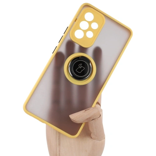 Buy Bizon Case Hybrid Ring Samsung Galaxy A53 5G smoky with a yellow frame - BIZ7507 - {ean13} - Home Screen Store Europe