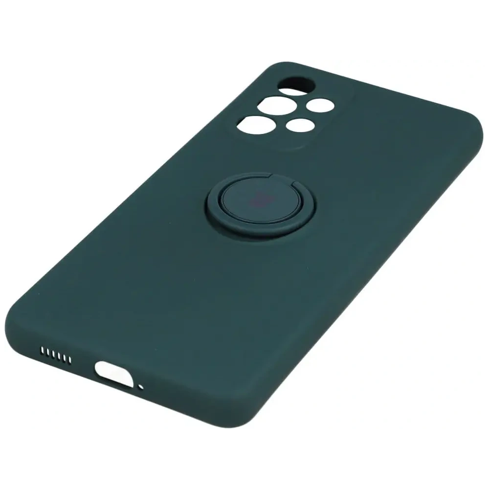 Etui Bizon Case Silicone Ring do Samsung Galaxy A53 5G ciemnozielone
