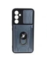 Etui Bizon Case Camshield Card Slot Ring do Samsung Galaxy A54 5G szare
