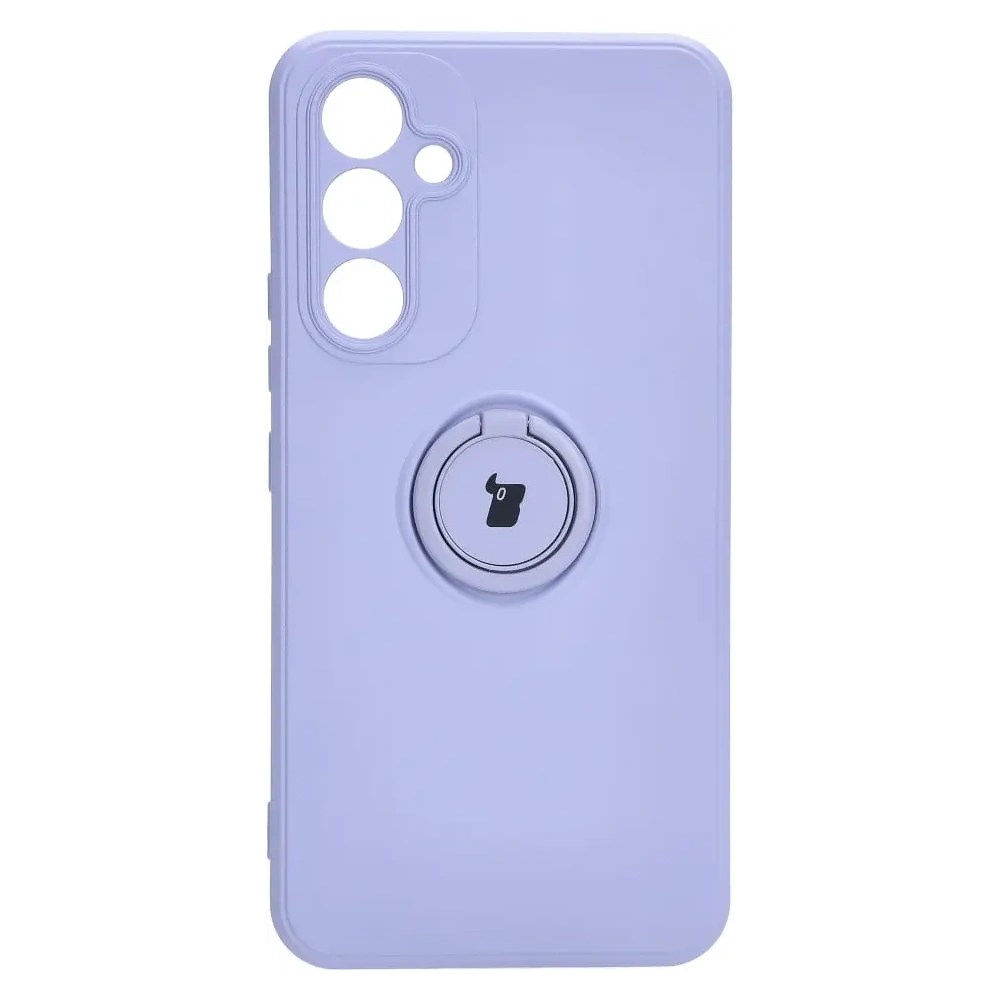 Etui Bizon Case Silicone Ring Sq do Samsung Galaxy A54 5G jasnofioletowe