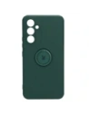 Etui Bizon Case Silicone Ring Sq do Samsung Galaxy A54 5G ciemnozielone