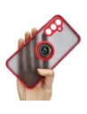 Bizon Case Hybrid Ring Samsung Galaxy A54 5G fumuriu cu un cadru roșu