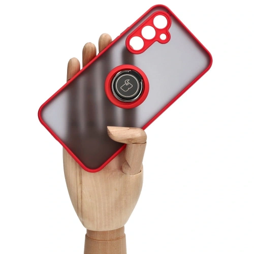 Buy Bizon Case Hybrid Ring Samsung Galaxy A54 5G smoky with a red frame - BIZ7544 - {ean13} - Home Screen Store Europe