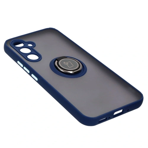 Kup Etui z uchwytem na palec Bizon Case Hybrid Ring do Samsung Galaxy A54 5G przydymione z granatową ramką - BIZ1208 - {ean13} - Sklep Home Screen